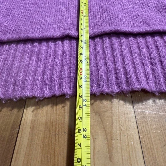 Purple Double Zero Sweater Knit Pullover Long Sleeve Size S Womens - Picture 5 of 6